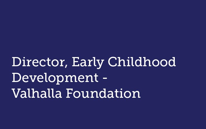 Director, Early Childhood Development  Valhalla Foundation